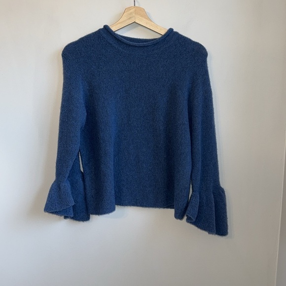 3.1 PHILLIP LIM Wool-Blend Sweater With Ruffled Bell Sleeves SZ XS - Picture 3 of 7